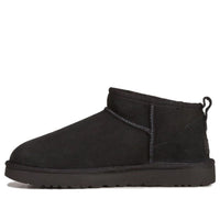 (WMNS) UGG Classic Ultra Mini Fleece Lined Brown 'Black' 1116109Y-BLK