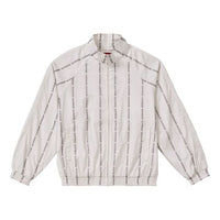 Supreme FW18 Reflective Text Track Jacket White SUP-FW18-947