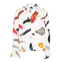 Off-White Pascal Pascal Applique Silk Shirt Men's White OMGA136F20FAB0010110