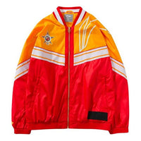 Li-Ning New York Fashion Week CBA All-Star Colorblock Jacket Couple Style Red Yellow AJDN143-1