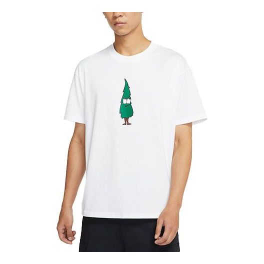 Nike SB Cartoon Pattern Printing Casual Round Neck Short Sleeve White DM2244-100