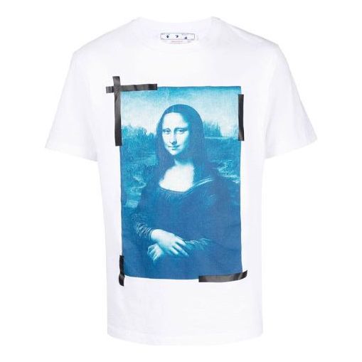 Off-White SS22 Character Printing Round Neck Short Sleeve Pullover Ordinary Version White OMAA027C99JER0060145