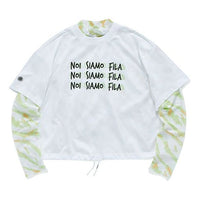 FILA FUSION Alphabet Printing Tie Dye Loose White T11W131107F-WT