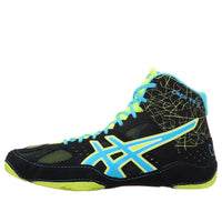 ASICS Cael V6.0 Wrestling Shoes 'Black Blue Green' J401Y9059