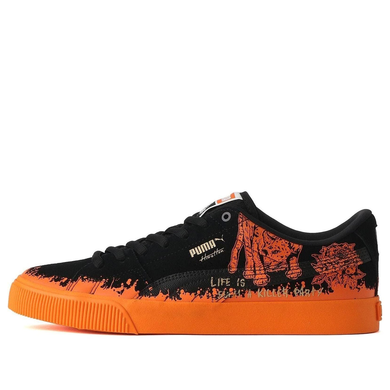 PUMA Suede Skate x Hirotton 'Black Orange' 389993-01