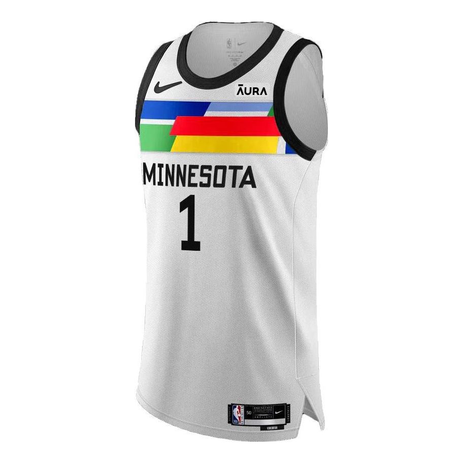 Nike x NBA MINNESOTA Edwards Jerseys T-Shirts 'White' DQ0252-100