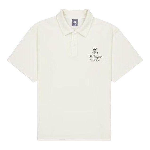 New Balance Skateboard Graphic Polo Shirt Asia Sizing 'Ivory' NFE27011-IV