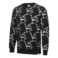 PUMA Monogram Print Logo Long Sleeve T-Shirt 'Black White' 532175-01