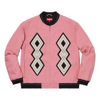 Supreme FW18 Diamond Rayon Bomber Dusty Pink SUP-FW18-269