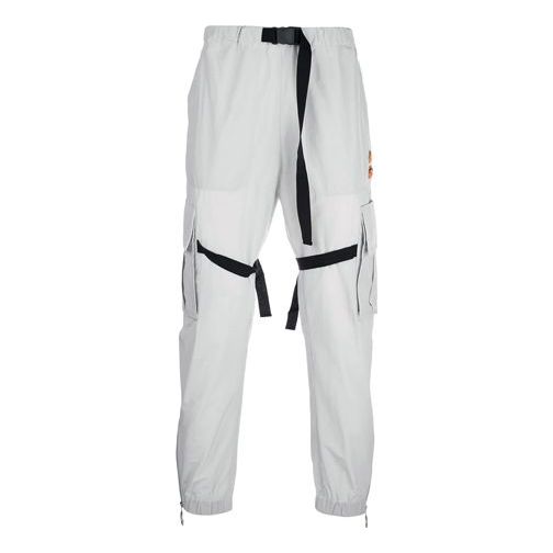 Off-White Logo Print Cargo Pants Functional Casual Pants light grey OMCF004R20G380220610