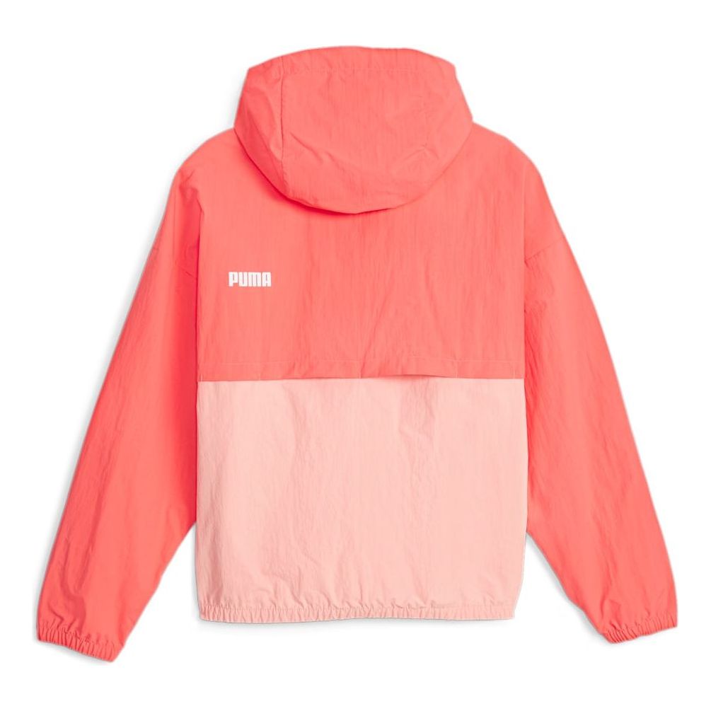 (WMNS) PUMA Oversized Hooded Windbreaker Jacket 'Pink' 675372-47