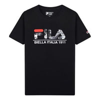 FILA Slim Fit Sports Short Sleeve Couple Style Black F11M918106F-BK