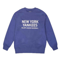 MLB New York Yankees Logo Printing Pullover Fleece Unisex Blue 31MT21941-50U