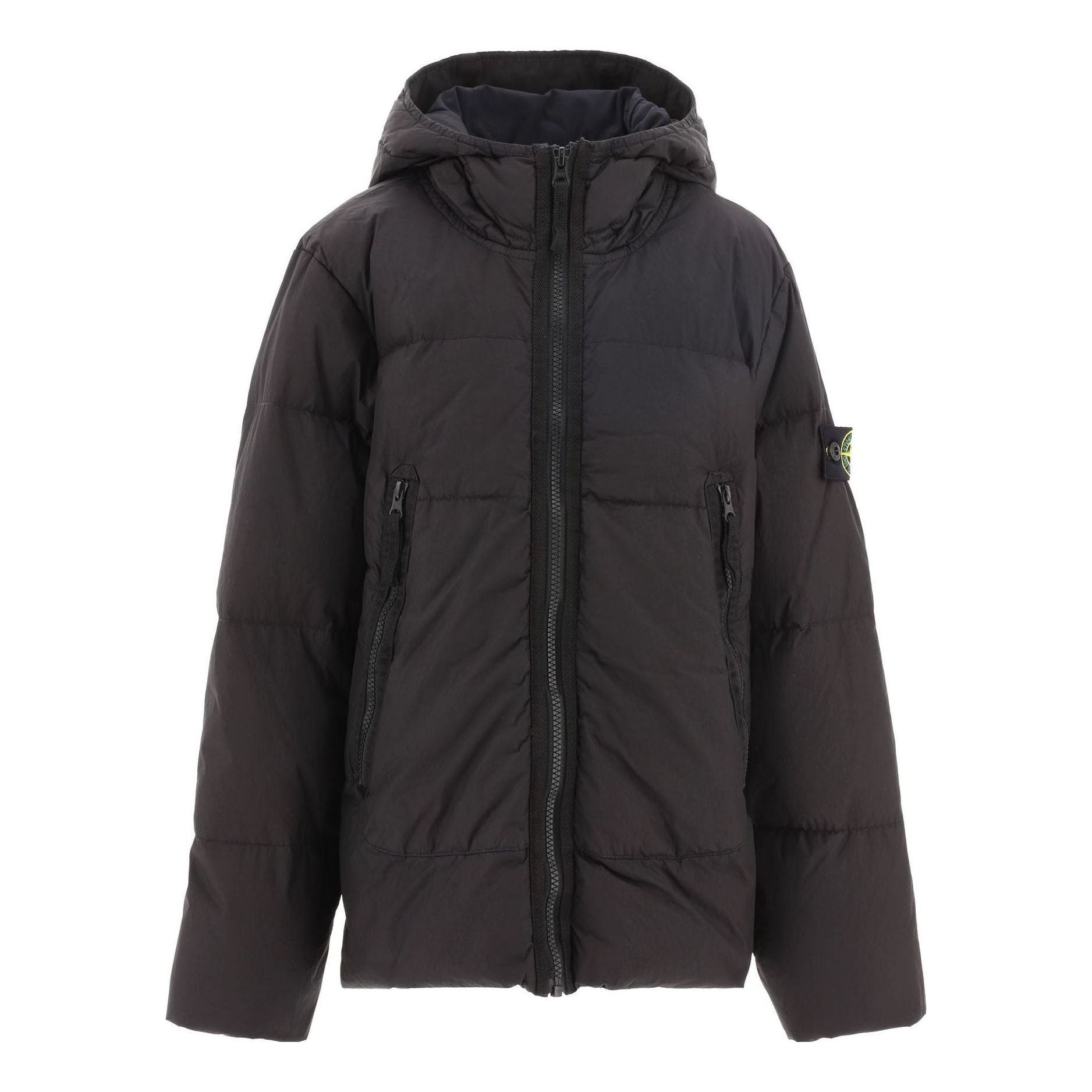 STONE ISLAND Junior Garment Dyed Crinkle Reps Jacket 'Black' 771640433-V0029