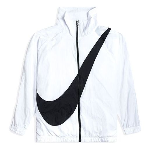 Nike Sportswear Woven Swoosh Jacket Large Logo Sports US Edition White BV3685-100