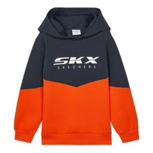 (GS) Skechers xSKX Hoodies 'Orange Navy' L321B025-002Z