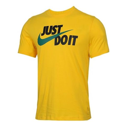 Men's Nike Just Do It Short Sleeve Yellow T-Shirt AR5007-741