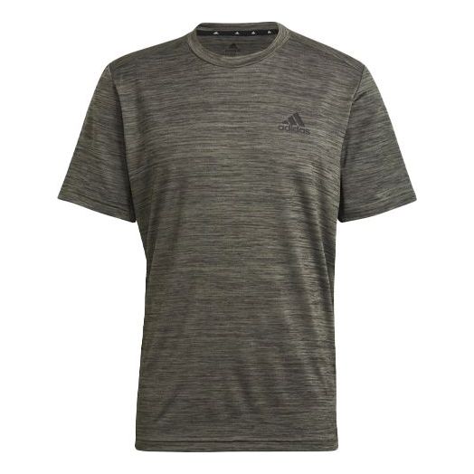 adidas M Ht El Tee Training Sports Round Neck Short Sleeve Green GM2137