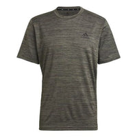 adidas M Ht El Tee Training Sports Round Neck Short Sleeve Green GM2137