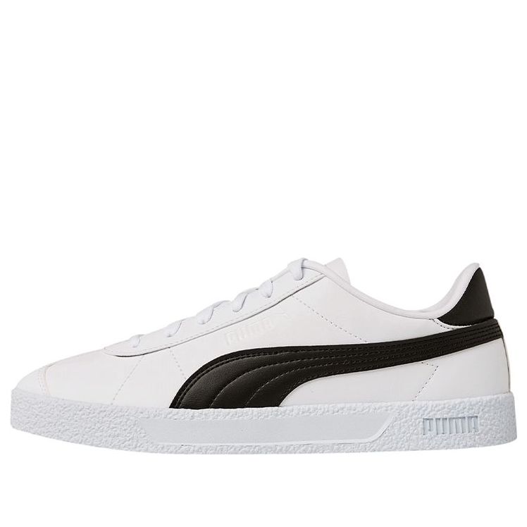 PUMA Club SL Casual Skateboarding Shoes White Black 385233-02