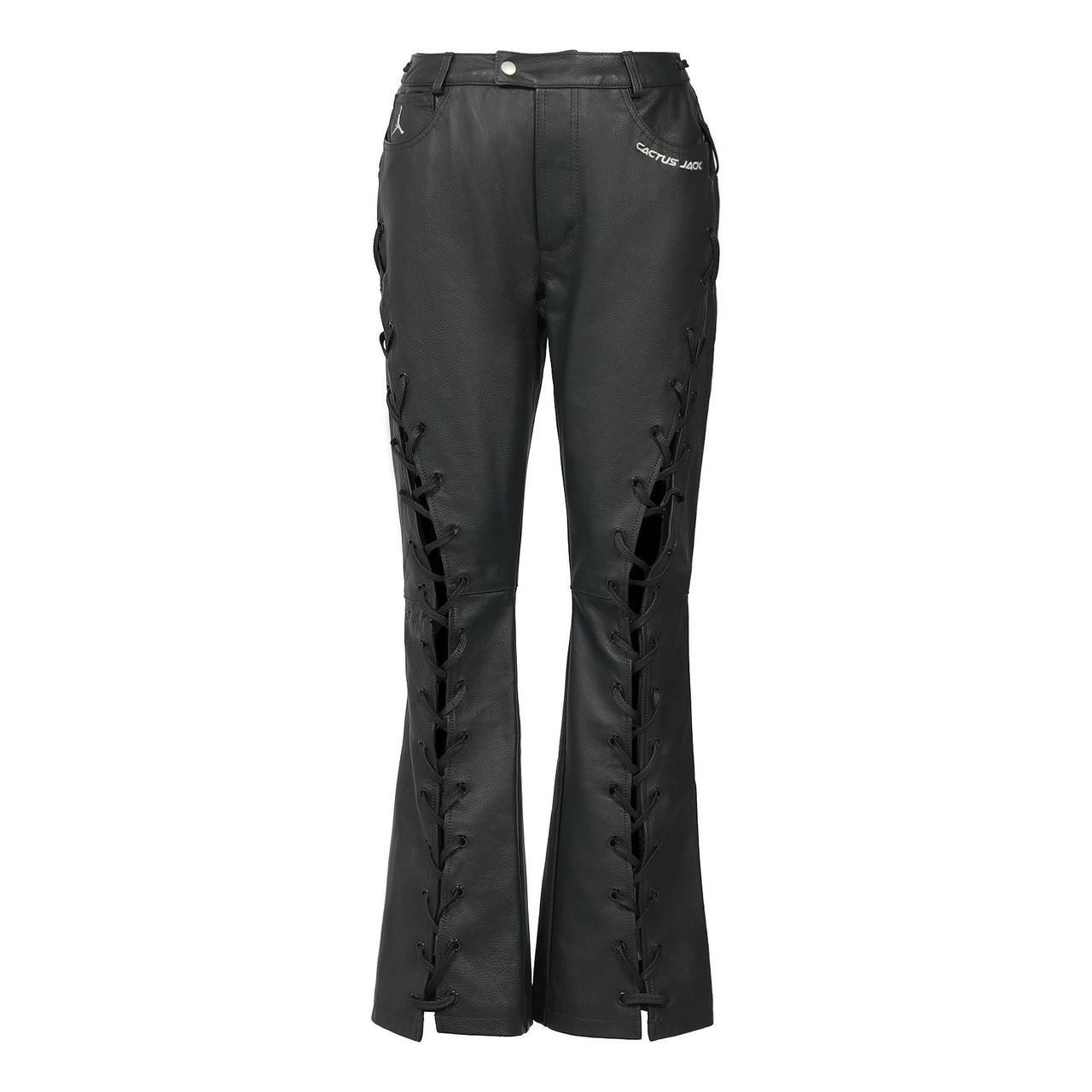 (WMNS) Air Jordan x Travis Scott Cactus Jack Leather Pants Asia Sizing 'Black' DX6171-070