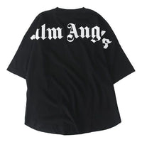 Men's PALM ANGELS Back Logo Short Sleeve Black PMAA002R204130351001