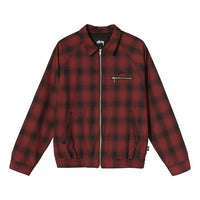 Men's Stussy Plaid Jacket Red/Black 115538
