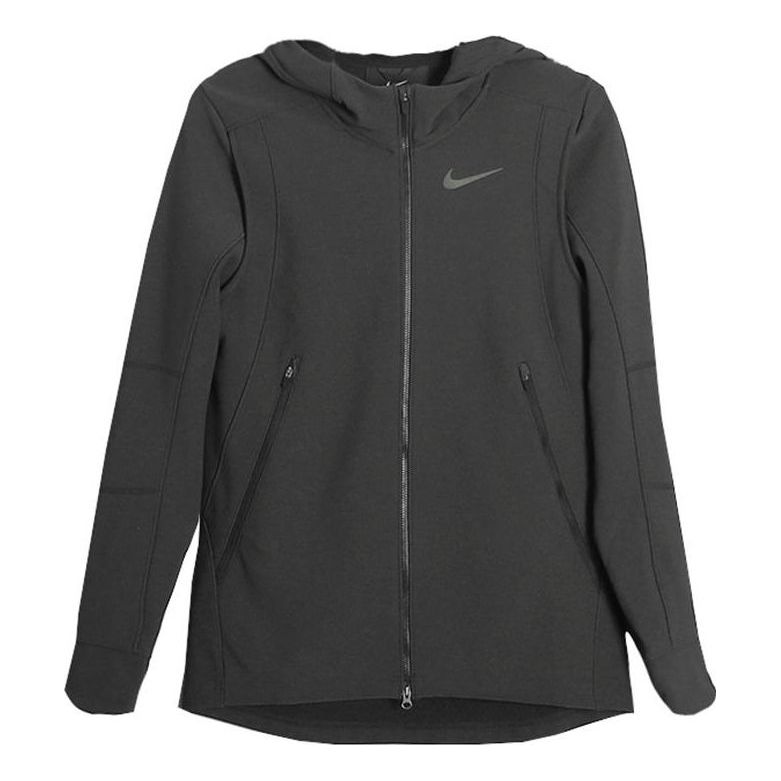 Nike fleece knitted hooded jacket 'Black' 819450-010