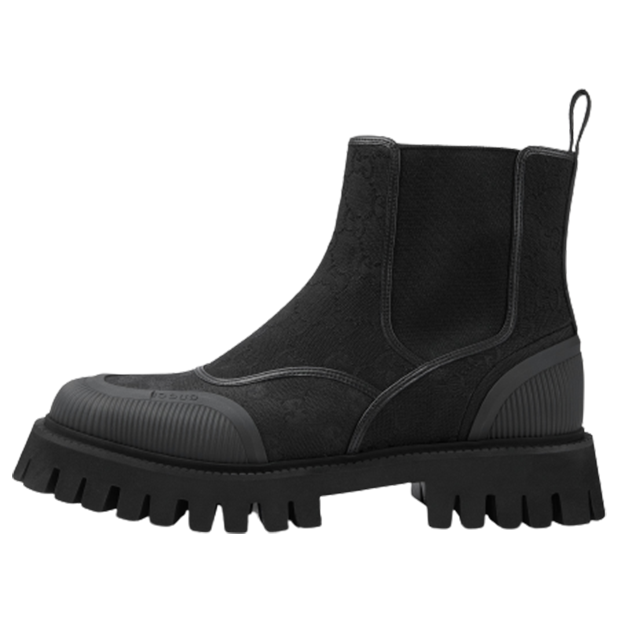 Gucci GG Ankle Boot 'Black Canvas' 739777-FAB5I-1000