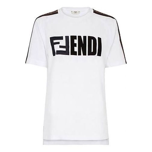FENDI FFLogo White T-Shirt FS7088A5HQ-F0ZNM