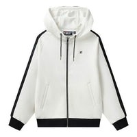 (WMNS) FILA Knitting Hooded Jacket 'White Black' F11W118503F-WT