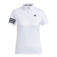 (WMNS) adidas AEROREADY Debossed Polo Shirt Asia Sizing 'White' HA0229