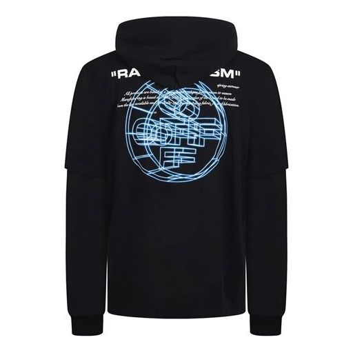 Men's Off-White Printing Cotton Black OMAB033R201850031088