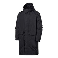 Nike Sportswear Athleisure Casual Sports Big Pocket mid-length hooded Woven Windbreaker Jacket Black CZ9888-010