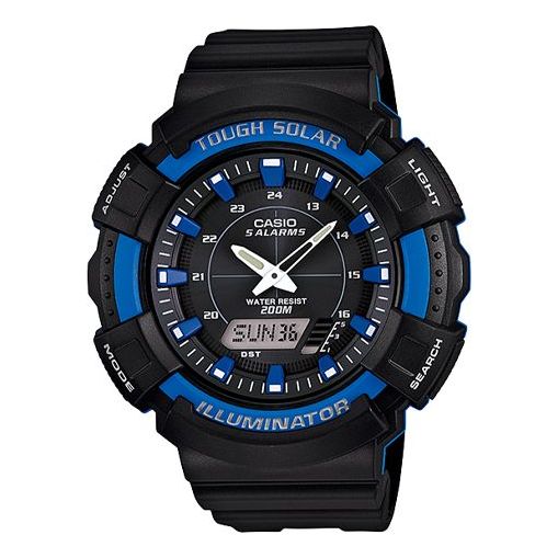 CASIO Solar Powered Mens BlueBlack Analog/Digital Combo AD-S800WH-2A22021
