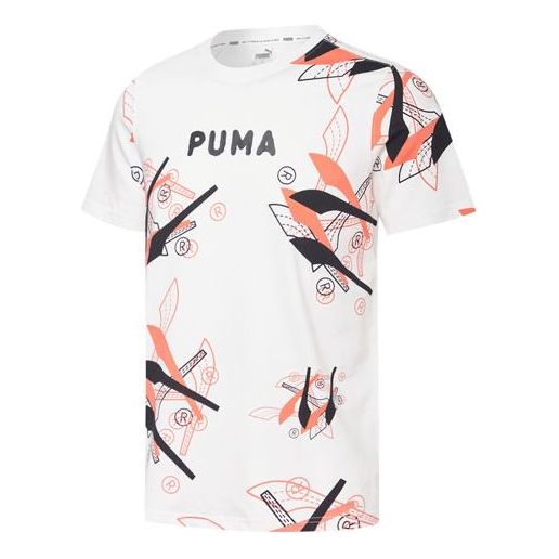 PUMA Formstrip Basketball T-Shirt 'White Black Red' 530734-01