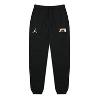 Men's Air Jordan Sport Dna Funny Logo Printing Stay Warm Fleece Bundle Feet Sports Pants/Trousers/Joggers Black DC9635-010