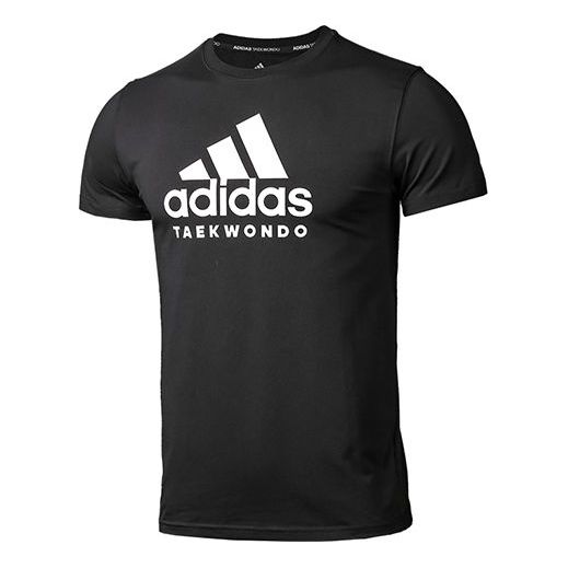 adidas Alphabet Short Sleeve Sports Couple Style Black ADICTTBW