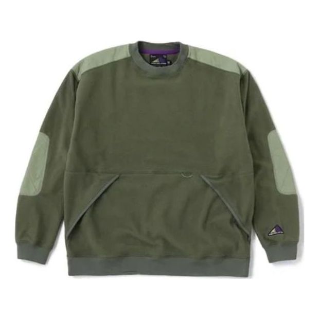 New Balance Casual Color Block Sweatshirt Asia Sizing 'Green' JMTL2055-DRC