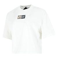 (WMNS) Skechers Graphic T-Shirt 'White Black' L222W004-0074