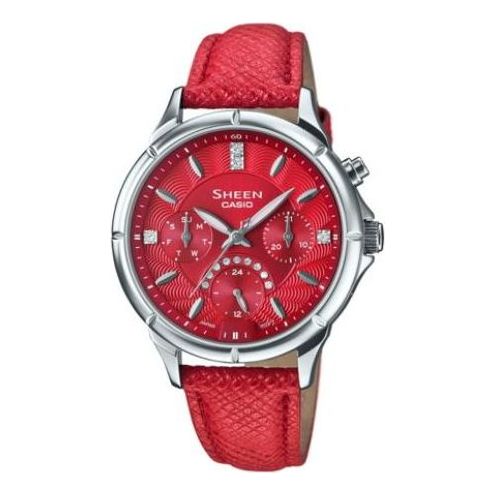 CASIO SHEEN Series Quartz Watch Leather Strap SHE-3047L-4A