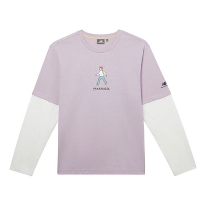 New Balance x Zero Per Zero Colorblock Long Sleeve Tee Asia Sizing 'Lilac White' NDA47013-DV