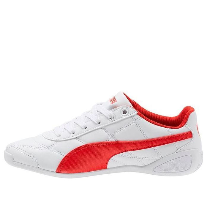 (GS) PUMA Tune Cat 3 Low Top White/Red 361208-14