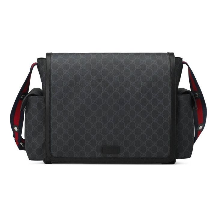 (WMNS) Gucci Logo Stripe Messenger Bag ‘Gray Black’ 495909-K5RLN-1095