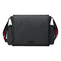 (WMNS) Gucci Logo Stripe Messenger Bag ‘Gray Black’ 495909-K5RLN-1095