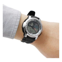 CASIO Male STANDARD Japan / South Korea Fashion Mens Black Analog/Digital Combo AQF-102W-7B