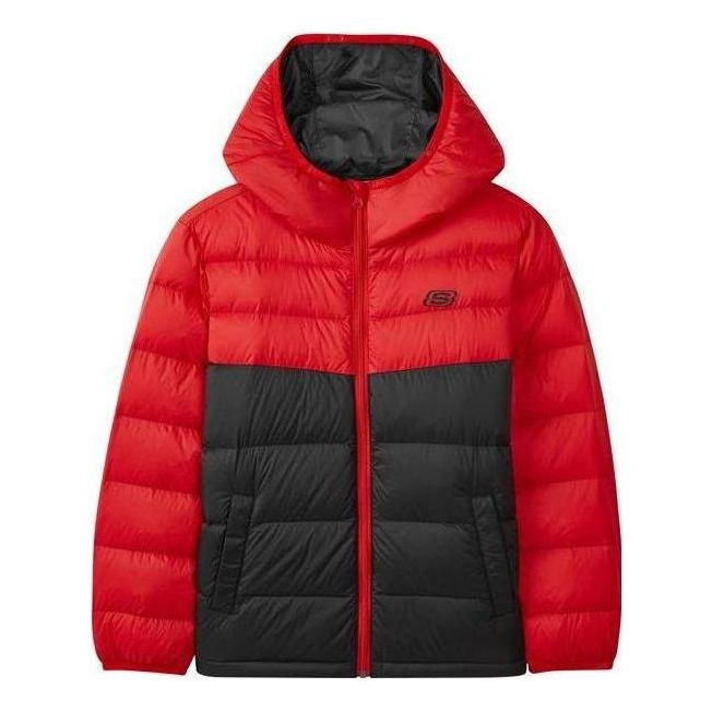 (GS) Skechers Down Jacket 'Red Black Blue Pink White' L321K108