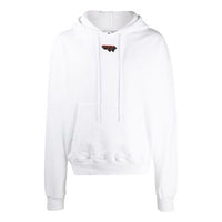 Off-White FW20 Logo Hooded Pullover Men White OMBB037E20FLE0080110