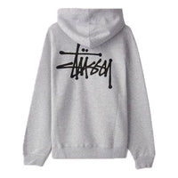 Stussy Basic Hood Logo Back Alphabet Logo Pullover Unisex Gray 1914460-0404
