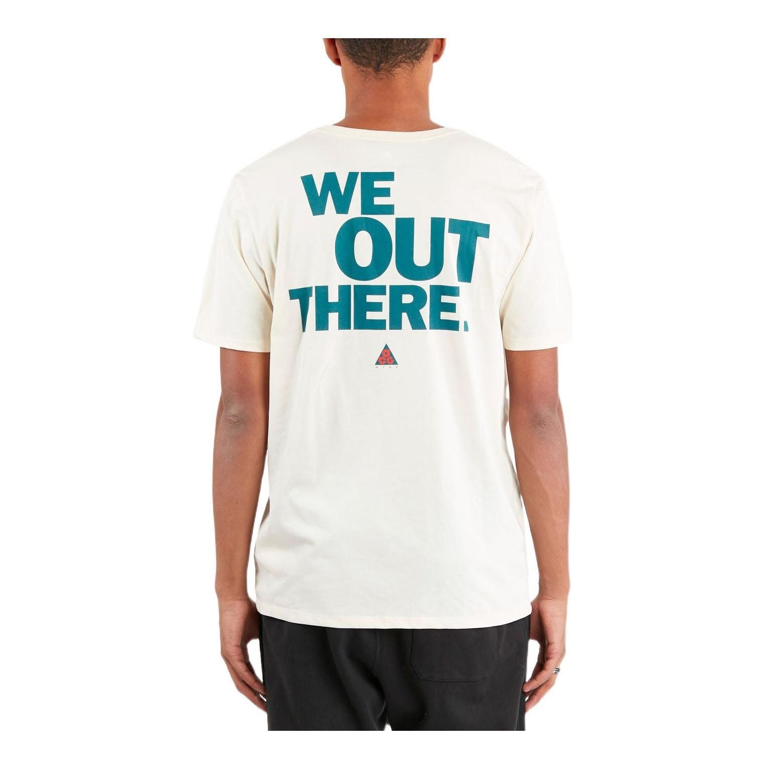 Men's Nike ACG Back Alphabet Printing Short Sleeve White T-Shirt AQ3951-258